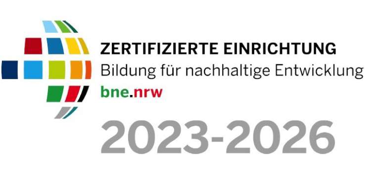 Logo mit bunter Kugel und Schriftzug zertifizierte Einrichtung